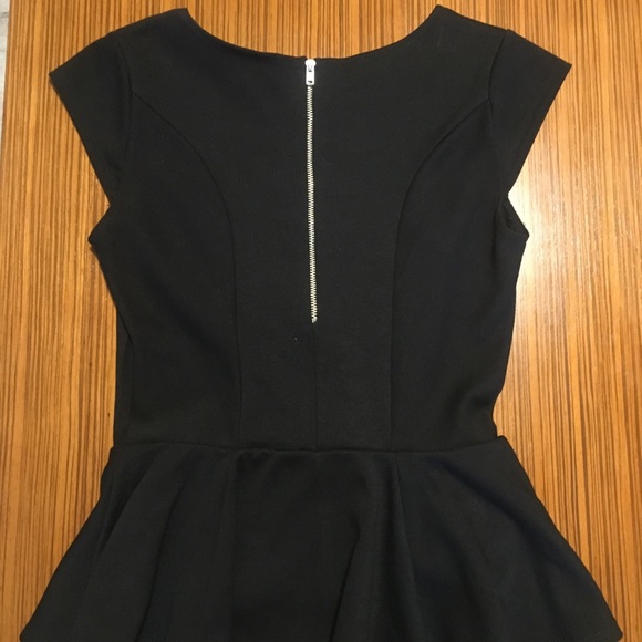 Black Peplum Dress Size XS - Picture 3 of 3